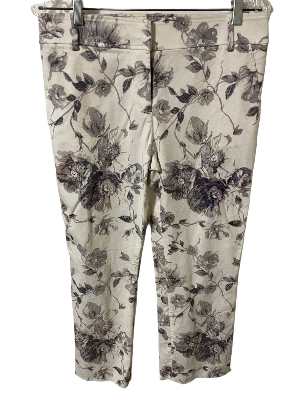 Tory Burch Cream Floral Print Pants Size 4